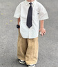 哈羅小黃鴨HAL.DUCK花童男童西裝套裝兒童夏季主持人演出服西服男孩夏裝畢業(yè)學(xué)院禮服 白色【套裝】 90 cm 曬單實(shí)拍圖