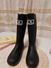 佰妮珂雨鞋男款高筒時(shí)尚防水鞋防滑雨靴工作膠鞋釣魚(yú)鞋純色耐磨水鞋膠鞋 黑色 42 曬單實(shí)拍圖