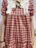 浪莎甜美格子蕾絲花邊睡衣女春夏季新款網(wǎng)紅少女風(fēng)休閑寬松家居服套裝 蕾絲花邊格子睡衣女【短袖短褲套 M 70-100斤收藏送小禮品 曬單實拍圖