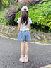 女童時(shí)髦套裝夏季2024新款潮兒童時(shí)尚夏裝女孩短袖短褲兩件套洋氣 T恤+裙子【套裝】 140cm 曬單實(shí)拍圖