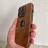鯨咖適用蘋(píng)果16promax手機殼新款真皮皮套iPhone15Pro鏡頭全包防摔14plus高級感男士商務(wù)超薄13情侶女 漏標皮紋【棕色】鏡頭全包_耐磨 iPhone16Pro 曬單實(shí)拍圖