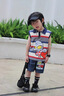 G.DUCKKIDS小黃鴨聯(lián)名奧特曼衣服男童無(wú)袖套裝夏季小男孩寶寶兒童背心夏裝 藏青色 140 (建議125-135cm 7-8周歲） 曬單實(shí)拍圖