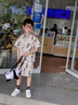 迪士尼童裝男童夏裝套裝2025新款洋氣兒童短袖襯衫潮男寶寶痞帥炸街衣服 639短袖套裝 90 【建議身高85cm左右】 曬單實拍圖