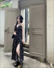 莫代爾法式碎花吊帶連衣裙女2025夏季新款感高冷御姐風(fēng)收腰氣質(zhì)長(zhǎng)裙 黑色碎花裙 M [建議95-115斤] 曬單實(shí)拍圖