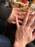中國黃金（CHINA GOLD）S925銀一見鐘情戒指男女款情侶一對指環(huán)結婚情人節(jié)生日禮物送女友 【今/次日達】玫瑰禮盒+情侶對戒 曬單實拍圖
