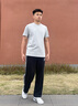 Calvin KleinJeans25春夏男士休閑通勤ck字母純棉圓領(lǐng)針織短袖T恤4RB843G PB3-燧石灰 M 曬單實(shí)拍圖