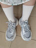 TOOMANYSHOES 解構(gòu)星河 新款透氣網(wǎng)面休閑鞋復(fù)古銀色厚底增高運(yùn)動(dòng)女鞋老爹鞋 銀色 38 曬單實(shí)拍圖