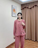 美即萊（MEIJILAI）睡衣女春秋季純棉長袖薄款女士家居服全棉秋天新款寬松可外穿套裝 1518 L（身高160-165體重110-120） 曬單實拍圖