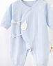 貝瑞加（Babyprints）嬰兒連體衣2件裝新生兒A類純棉爬服男女寶寶滿月服四季哈衣 藍59 曬單實拍圖