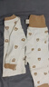 INSAHO嬰兒衣服春秋嬰幼兒分體套裝寶寶內(nèi)衣偏開高腰護(hù)肚新生兒秋衣打底 棕色小熊高腰開檔套裝-djyf097 66 （3-6月） 曬單實(shí)拍圖