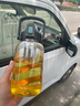 麥舒特德國高硼硅玻璃水杯大號大容量運動水壺防摔耐高溫茶水分離桶 【加厚防爆】高硼硅玻璃杯 800ml (茶水分離+可背杯套+雙飲) 曬單實拍圖