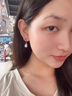 LnieerS925銀珍珠耳環(huán)女高級(jí)感耳墜氣質(zhì)耳扣2025新款爆款潮耳釘氣質(zhì)耳飾 8mm水滴珍珠耳環(huán)【S925銀】 曬單實(shí)拍圖