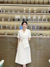 MeetMetro瑪依爾西裝連衣裙女2025春季新款質(zhì)感職業(yè)通勤百褶裙 夏款杏色 S 曬單實拍圖