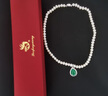 老鳳祥珍珠項(xiàng)鏈女玉髓水滴銀吊墜長(zhǎng)輩生日七夕情人節(jié)禮物送老婆媽媽婆婆 珍情水滴項(xiàng)鏈*品牌禮盒 曬單實(shí)拍圖
