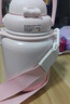膳魔師（THERMOS）噸噸桶泡泡大肚杯316L不銹鋼便攜大容量保溫杯生日禮物TEMA 草莓泡泡配杯帶+吸管 950ml 曬單實(shí)拍圖