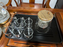 古德窯 茶壺泡茶壺茶水分離飄逸杯2025新款玻璃內(nèi)膽一鍵過濾泡茶杯茶具 透明飄逸壺+6個杯+賦語茶盤套裝 曬單實拍圖
