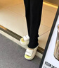 速狐增高7CM日系防臭夏季外穿拖鞋女軟防滑高級(jí)軟厚底小個(gè)子涼拖鞋女 白綠升級(jí)版7CM增高可拆洗 36-37 適合35-36的腳 曬單實(shí)拍圖