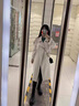 LISCN風(fēng)衣女外套2025春秋裝外套高個子今年流行加長版斷碼超輕薄簡約 米白色 L [建議120-130斤] 曬單實拍圖