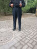保羅森奈（POLUOSENA）夏季薄款冰絲高彈中年爸爸褲子男速干中老年男褲松緊腰老人裝休閑 【高彈冰絲】-藏藍(lán)色 4XL【2.9-3.0尺 推薦150-170斤】 曬單實(shí)拍圖