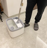 漫嶼 干濕兩用家用一拖地凈拖把2025新款懶人免手洗木地板大排拖布 1拖把+1擠水桶+2白色拖布+掛鉤 曬單實拍圖