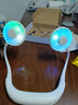 魔桔 掛脖風(fēng)扇USB便攜式小型電風(fēng)扇懶人學(xué)生可充電迷你低噪輕音運動(dòng)桌面隨身手持掛脖子網(wǎng)紅款廚房降溫 白色（七彩燈款） 曬單實(shí)拍圖