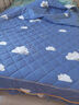 FABTP床罩床裙四季通用床笠帶花邊的加棉純棉床套罩防塵全棉防滑保護套 天藍色 S夾棉云端 1.5*2.0m【單件夾棉床裙】 曬單實(shí)拍圖