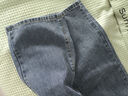 品彩（PinCai）牛仔褲女純色高腰寬松休閑闊腿褲直筒時(shí)尚百搭長(cháng)褲 P13KN1438 曬單實(shí)拍圖