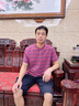 老爺車父親節(jié)禮物實用送爸爸T恤男士中老年人衣服純棉短袖40-50歲夏季衫 紅色0982020086 M (170) 建議120-135斤 曬單實拍圖