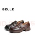 百麗（Belle）元寶樂(lè )福鞋女2025秋新棕色英倫粗跟小皮鞋單鞋D2S1DCA5預售 咖啡色 40 (250mm) 曬單實(shí)拍圖