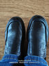 VOLO犀牛男鞋商務(wù)休閑鞋男手工真皮透氣皮鞋低幫套腳一腳蹬爸爸鞋 黑色 套腳 40 曬單實(shí)拍圖