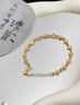 中國黃金（CHINA GOLD）黃金手鏈女款足金幸運四葉草轉運珠手飾520教師節生日禮物送女友 玫瑰禮盒+四葉草手鏈 約4g 曬單實(shí)拍圖