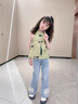 女童秋季褲子2025新款兒童女孩彈力牛仔褲中大童洋氣國風(fēng)喇叭褲潮 藍(lán)色【春秋款】 160 曬單實拍圖