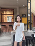 衣然呈品簡(jiǎn)約純色百搭長(zhǎng)袖T恤女洋氣寬松舒適中長(zhǎng)款配鯊魚褲的休閑上衣女 白色 M 【建議90-110斤】 曬單實(shí)拍圖