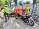 勝鑫惠工程三輪車?yán)嗬郴叶奋囖r(nóng)用果園運(yùn)輸車自卸翻斗車電動平板車 1.4米液壓大騎兵（五塊電瓶） 曬單實(shí)拍圖