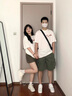 笙韻【兩件裝】情侶裝夏季結(jié)婚短袖t恤一男一女套裝團(tuán)體班服定制衣服  白色男+白色女(笑臉） M 男+女S 曬單實(shí)拍圖
