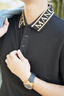 MANGANO曼加龍【輕奢衣服】男裝短袖polo衫翻領(lǐng)純棉奢侈品男士短袖夏季 黑色 48 (170/92A) 曬單實(shí)拍圖