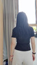 范思藍恩正肩白色T恤女2025夏新款百搭顯瘦短袖t恤內搭打底衫1303 白色 XS 曬單實(shí)拍圖