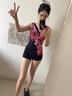美樂(lè )菲（MEILEFEI）泳衣女款2025新款保守連體平角游泳館專(zhuān)用遮肚顯瘦泡溫泉 黑色 L 80-98斤 曬單實(shí)拍圖