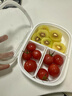 sungsa小學(xué)生飯盒水果盒冰箱收納盒食品級微波爐加熱飯盒便當(dāng)盒野餐盒 分格水果便當(dāng)盒 350ml 曬單實拍圖