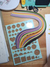 兒童衍紙手工diy材料包制作工具套裝收納盒幼兒園小學(xué)生初學(xué)者手工彩色折紙衍紙畫衍紙條相框作品材料包套 衍紙入門套裝-標(biāo)配610件套 曬單實拍圖