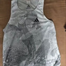 NBA VIBE田徑背心體育體考比賽服訓練男女馬拉松跑步速干背心透氣運動(dòng) 紋路AD背心灰白 XL115-135斤 曬單實(shí)拍圖