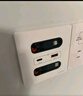 國際電工86型帶伸縮數(shù)據(jù)線usb插座面板蘋果20W快充type-c墻壁手機(jī)充電家用 蘋果線+安卓線+USB+Type-C(白色) 曬單實(shí)拍圖