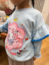 G.DUCKKIDS小黃鴨庫洛米衣服女童衛衣亮片變色兒童上衣女寶寶春秋長(cháng)袖打底衫 粉色 90 尺碼1~2歲【 80-90cm】 曬單實(shí)拍圖