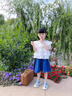 小豬彼特女童學(xué)院風(fēng)套裝夏季2025新款兒童短袖短裙洋氣夏裝大童女孩連衣裙 6017藍(lán)色牛仔裙 140 cm 曬單實(shí)拍圖