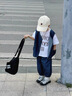 G.DUCKKIDS小黃鴨童裝男童夏季套裝2025新款兒童夏裝寶寶小童衣服男孩三件套 藍色牛仔馬甲3件套 100 (建議90-98cm 2-3周歲） 曬單實拍圖