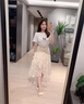 FEISIMI連衣裙女裝衣服夏季新款碎花連衣裙女夏季2025新款兩件裝套裝裙子 圖片色套裝 S 曬單實(shí)拍圖