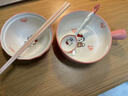 百春寶可愛(ài)餐具HK凱蒂貓餐具一人食家用宿舍陶瓷碗ins高顏值泡H 手柄碗+勺+筷3件b 曬單實(shí)拍圖