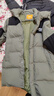 雪中飛兒童羽絨服2024新款洋氣男童冬季外套撞色女童中長款加厚羽絨服 灰綠 150 曬單實拍圖