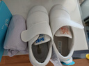 小藍羊（littlebluelamb）PUPUPULA聯(lián)名款校園室內(nèi)小白鞋透氣網(wǎng)面防滑軟底學(xué)步鞋男女運動鞋 橙珈藍 32碼 鞋內(nèi)長20.5cm 曬單實拍圖