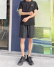 特步（XTEP）運(yùn)動(dòng)套裝男夏季新款速干透氣休閑裝寬松冰絲健身薄款跑步短褲t恤 【有口袋】套裝-黑色 L/175 曬單實(shí)拍圖